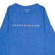 TOMMY HILFIGER Relaxed Fit Mens T-Shirt Blue Long Sleeve S Supply