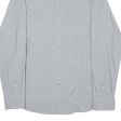 CALVIN KLEIN Slim Fit Mens Plain Shirt Grey Long Sleeve L Hot on Sale