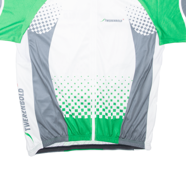 TWERNBOLD Full Zip Cycling Shirt Mens Jersey Green 2XL Online now