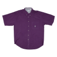 BUGLE BOY Mens Plain Shirt Purple XL Sale