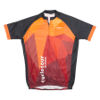 TEXNER Cycling Shirt Mens Jersey Orange High Neck M Supply