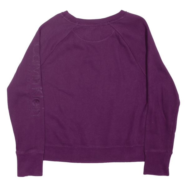 CALVIN KLEIN Womens Sweatshirt Purple XL Sale