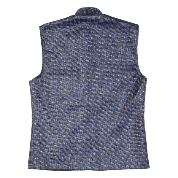 Boys Waistcoat Blue Collared Strapless 90s 16Y For Sale