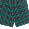 BASLER Womens Chino Shorts Green 90s Plaid M W32 Fashion