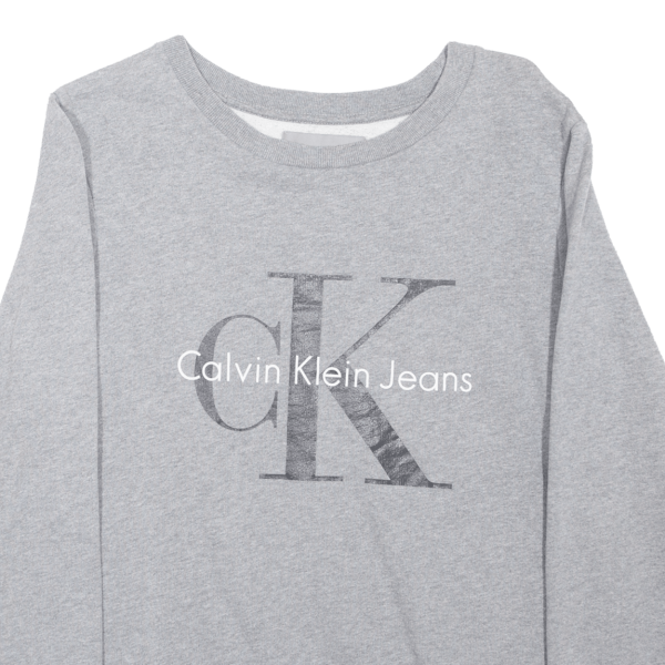 CALVIN KLEIN JEANS Mens Sweatshirt Grey XS Sale