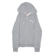 PUMA Womens Grey Hoodie Full Zip UK 10 For Sale