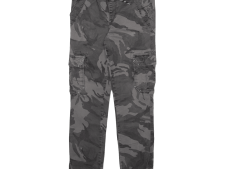 ARIZONA Camo Cargo Jogger Style Boys Trousers Grey Regular Tapered W28 L29 Cheap