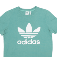 ADIDAS Womens T-Shirt Green UK 12 Sale