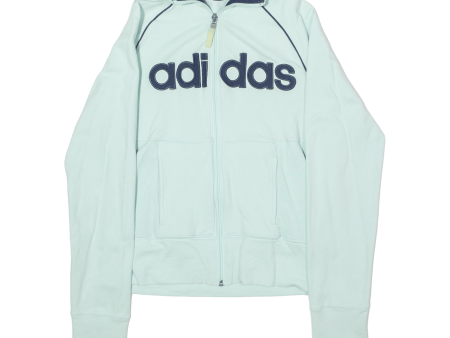 ADIDAS Womens Track Jacket Blue UK 10 Fashion