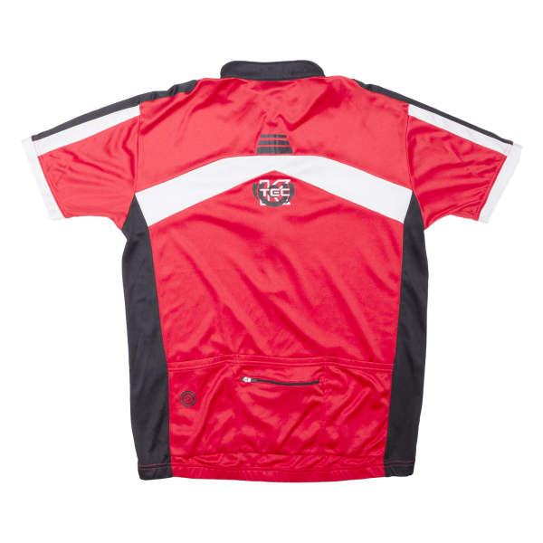 TEC BIKE Cycling Shirt Mens Jersey Red 1 2 Zip L Sale