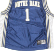 ADIDAS Notre Dame Basketball #1 Mens Jersey Blue Sleeveless USA S Online Hot Sale