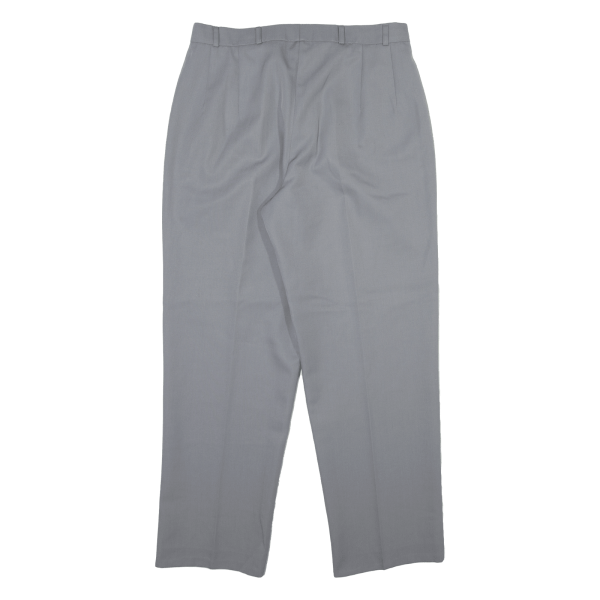 Womens Trousers Grey Relaxed Straight Viscose W32 L29 Online Sale