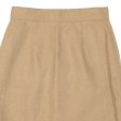 BENETTON United Colours Of Button Up Back High Waist Womens Straight Skirt Beige Wool 90s M For Discount