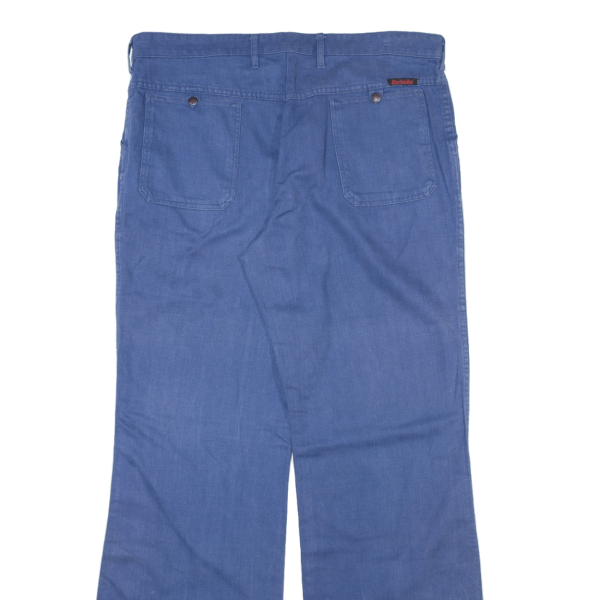 BARBADOS Mens Trousers Blue Regular Bootcut W34 L32 For Sale