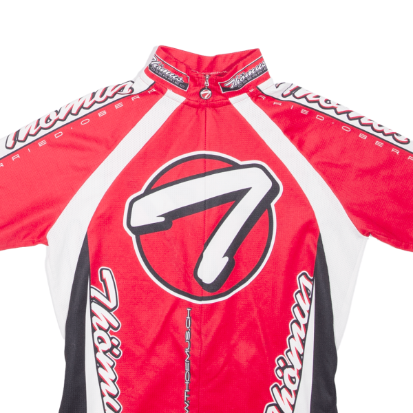 THOMAS Cycling Shirt Mens Jersey Red 1 2 Zip XS Hot on Sale