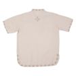 CEDUNCATTLE Eastern Embroidery Womens Oversized Top Beige Collared S Online