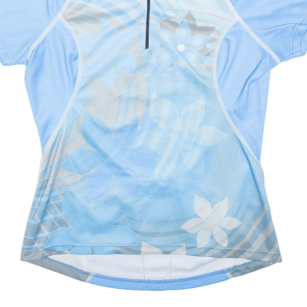 BRIKO Cycling Shirt Womens Jersey Blue 1 4 Zip M For Discount