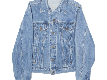 UPS Embossed Logo Mens Denim Jacket Blue M Sale