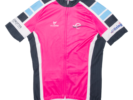 CUORE Full Zip Cycling Shirt Womens Jersey Pink M Online Hot Sale