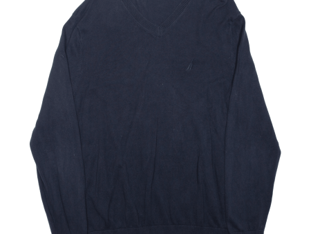 NAUTICA Mens Jumper Blue Tight Knit M Online now