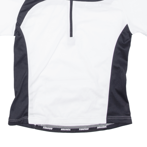 BRUNEX Cycling Shirt Mens Jersey White 1 4 Zip M Supply