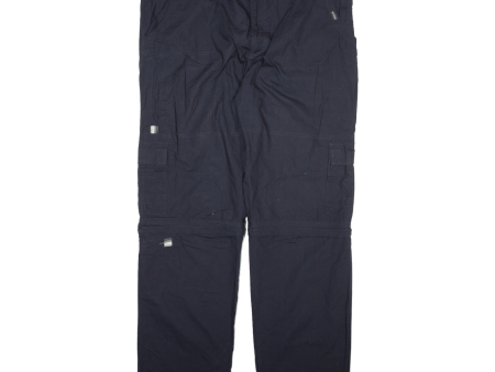 BIAGGINI Cargo Mens Trousers Blue Relaxed Straight W42 L34 Online Sale