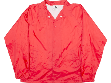 AUGUSTA Lifeguard Mens Coach Jacket Red Nylon L For Sale