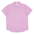 CALVIN KLEIN Slim Fit Mens Shirt Purple Gingham L Online Sale