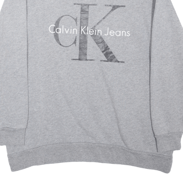 CALVIN KLEIN JEANS Mens Sweatshirt Grey XS Sale