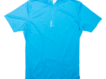 BTWIN Cycling Shirt Mens Jersey Blue 1 4 Zip M Online now