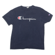 CHAMPION Mens T-Shirt Blue Crew Neck S For Cheap