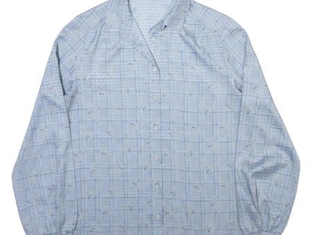 BASLER Womens Shirt Blue Check Long Sleeve M Online Sale