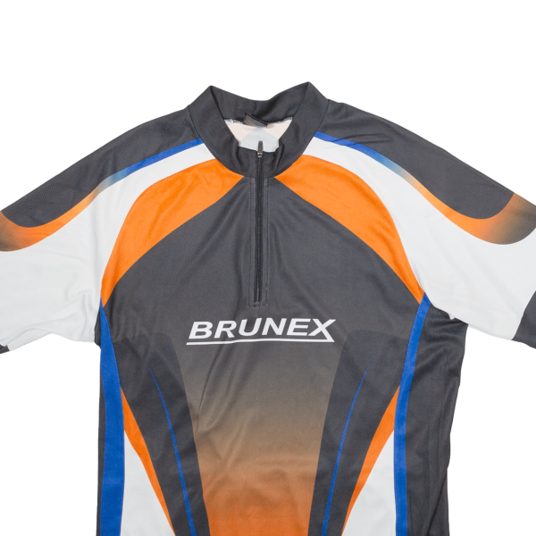 BRUNEX Cycling Shirt Mens Jersey Black 1 4 Zip XL Sale