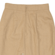 BENETTON United Colours Of Button Up Back High Waist Womens Straight Skirt Beige Wool 90s M For Discount