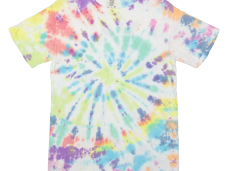 COMFORT COLORS Mens Tie Dye T-Shirt White S Supply