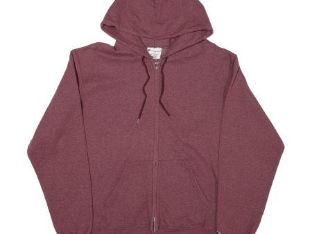 CHAMPION Mens Red Hoodie Full Zip M Online Sale