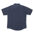 ARAMARK Chris Name Patch Mens Worker Shirt Blue L Hot on Sale