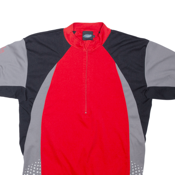 ATHLETIC WORKS Cycling Shirt Mens Jersey Red 1 2 Zip L Online Hot Sale