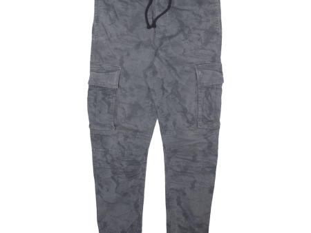 H&M Cargo Camo Jogger Style Mens Trousers Grey Regular Tapered W30 L25 Online Hot Sale