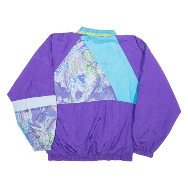 Womens Shell Jacket Purple 90s Floral 2XL For Cheap