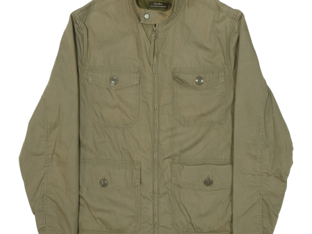 ZARA Military Style Mens Jacket Green S For Sale