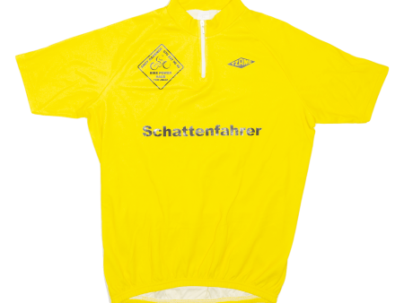 TZAMO Cycling Shirt Mens Jersey Yellow 1 4 Zip L For Cheap