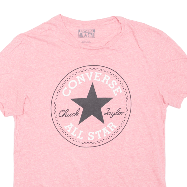 CONVERSE Womens T-Shirt Pink S For Cheap