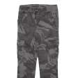 ARIZONA Camo Cargo Jogger Style Boys Trousers Grey Regular Tapered W28 L29 Cheap