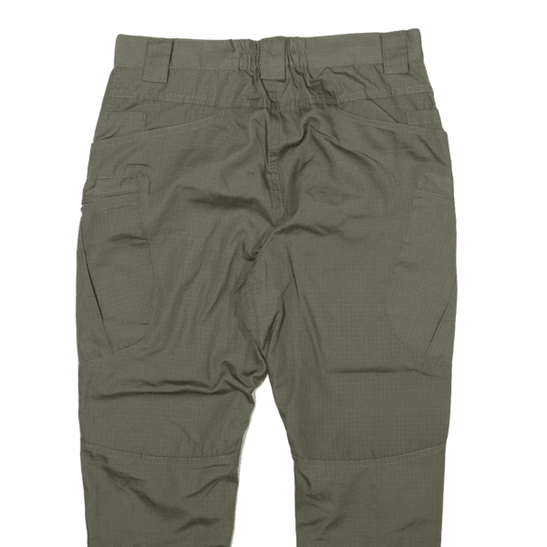 Cargo Mens Trousers Green Regular Tapered W28 L23 Cheap