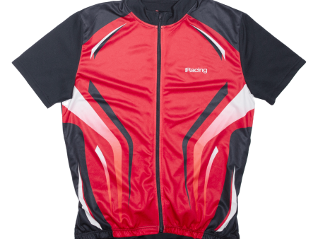 CRIVIT Full Zip Cycling Shirt Mens Jersey Red L on Sale