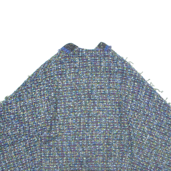 Cropped Poncho Womens Jacket Blue Knit M Online Sale