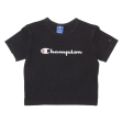 CHAMPION Crop Womens T-Shirt Black XS Sale