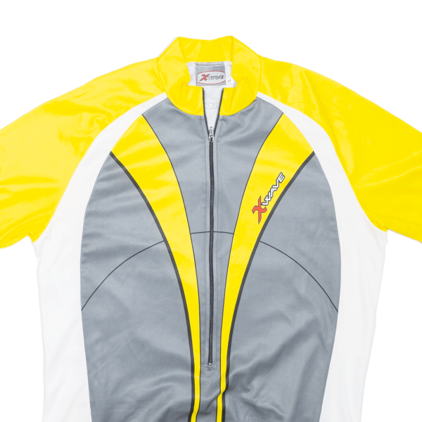 XWAVE 3 4 Zip Cycling Shirt Mens Jersey Yellow L Sale