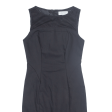 CALVIN KLEIN Womens Pencil Dress Black Sleeveless Knee Length XS Fashion